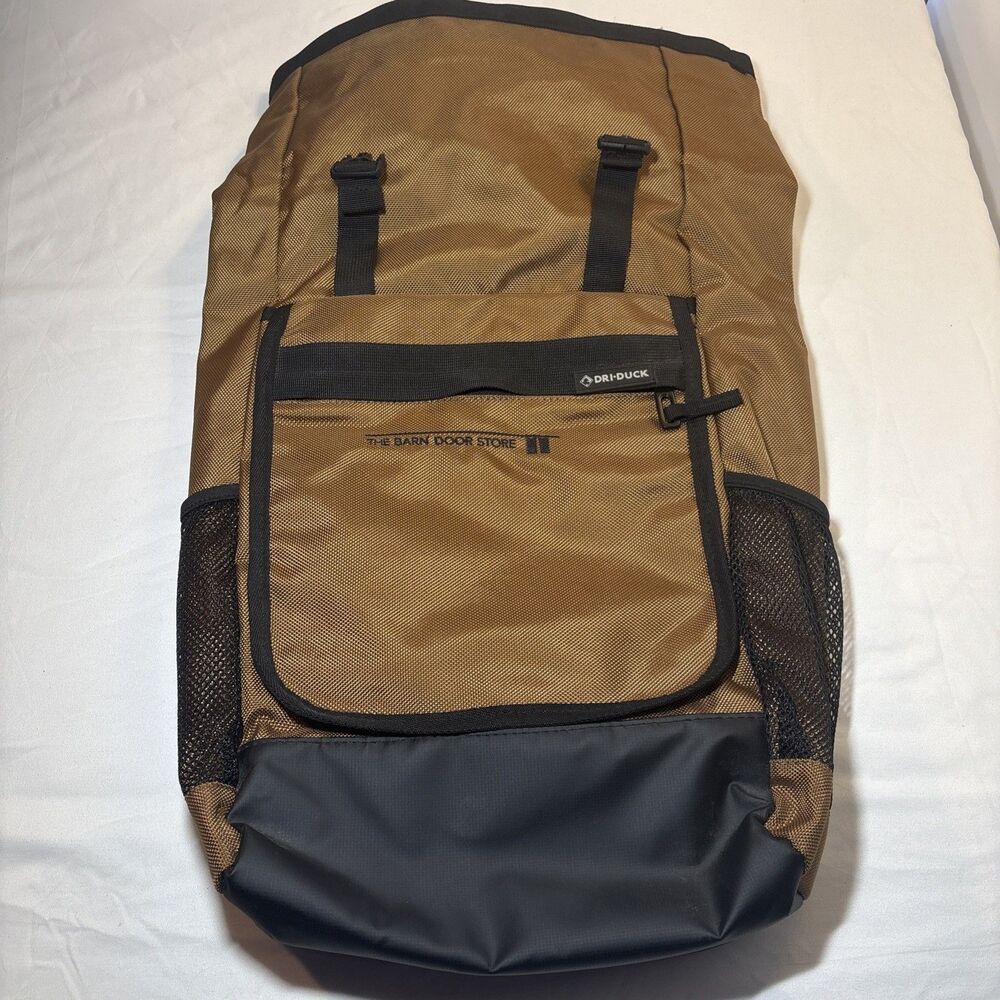 DRI DUCK Roll Top Backpack Saddle Brown Ballistic Nylon Laptop Bag New